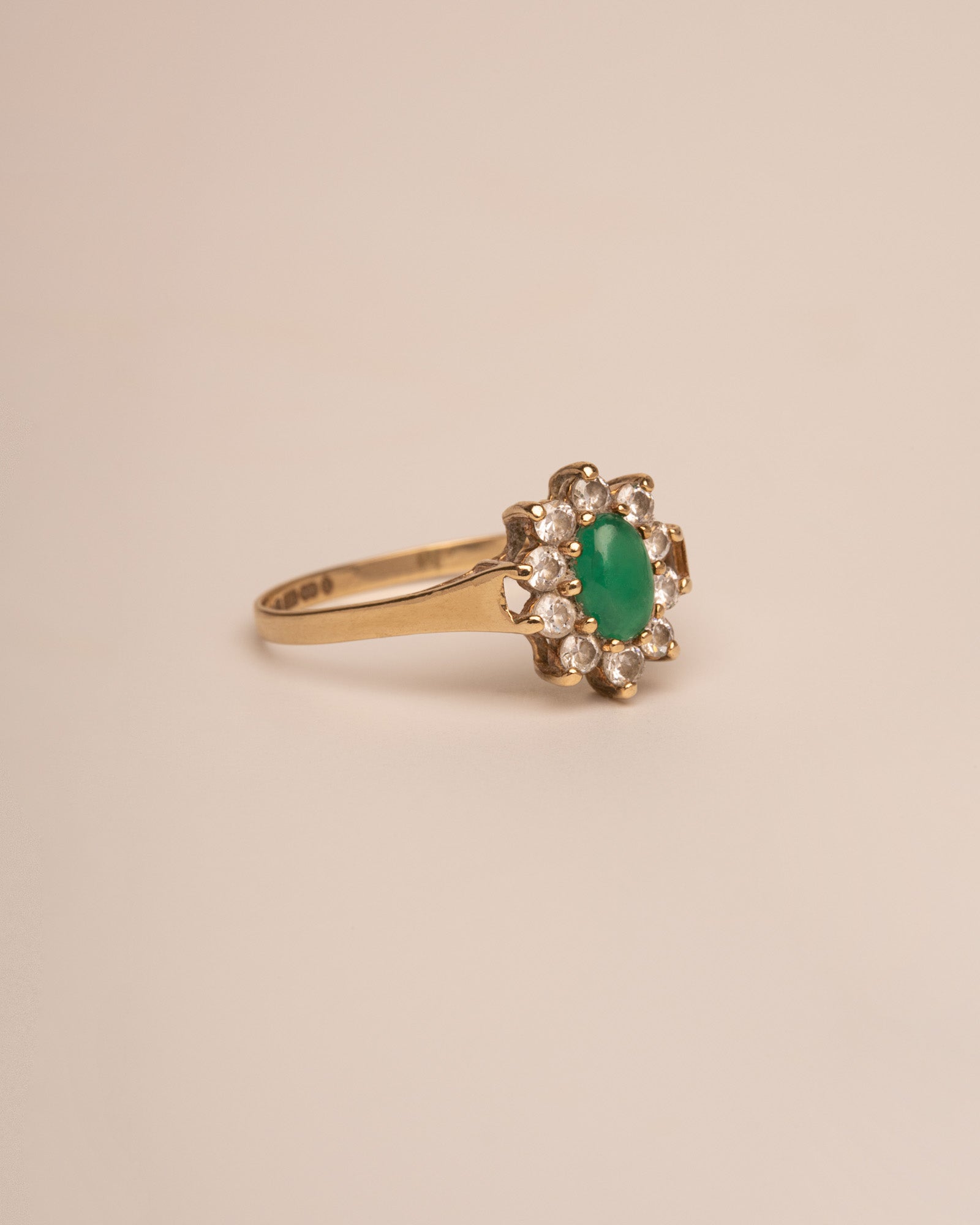 Maggie 9ct Gold Emerald Cluster Ring