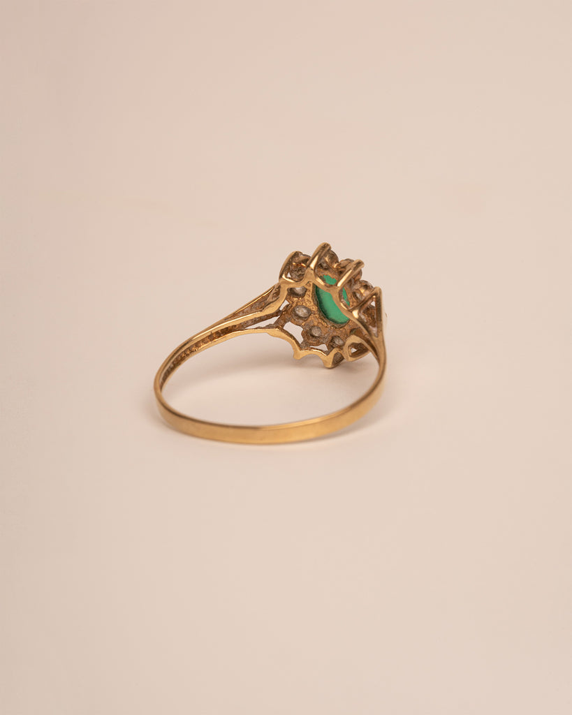 Maggie 9ct Gold Emerald Cluster Ring
