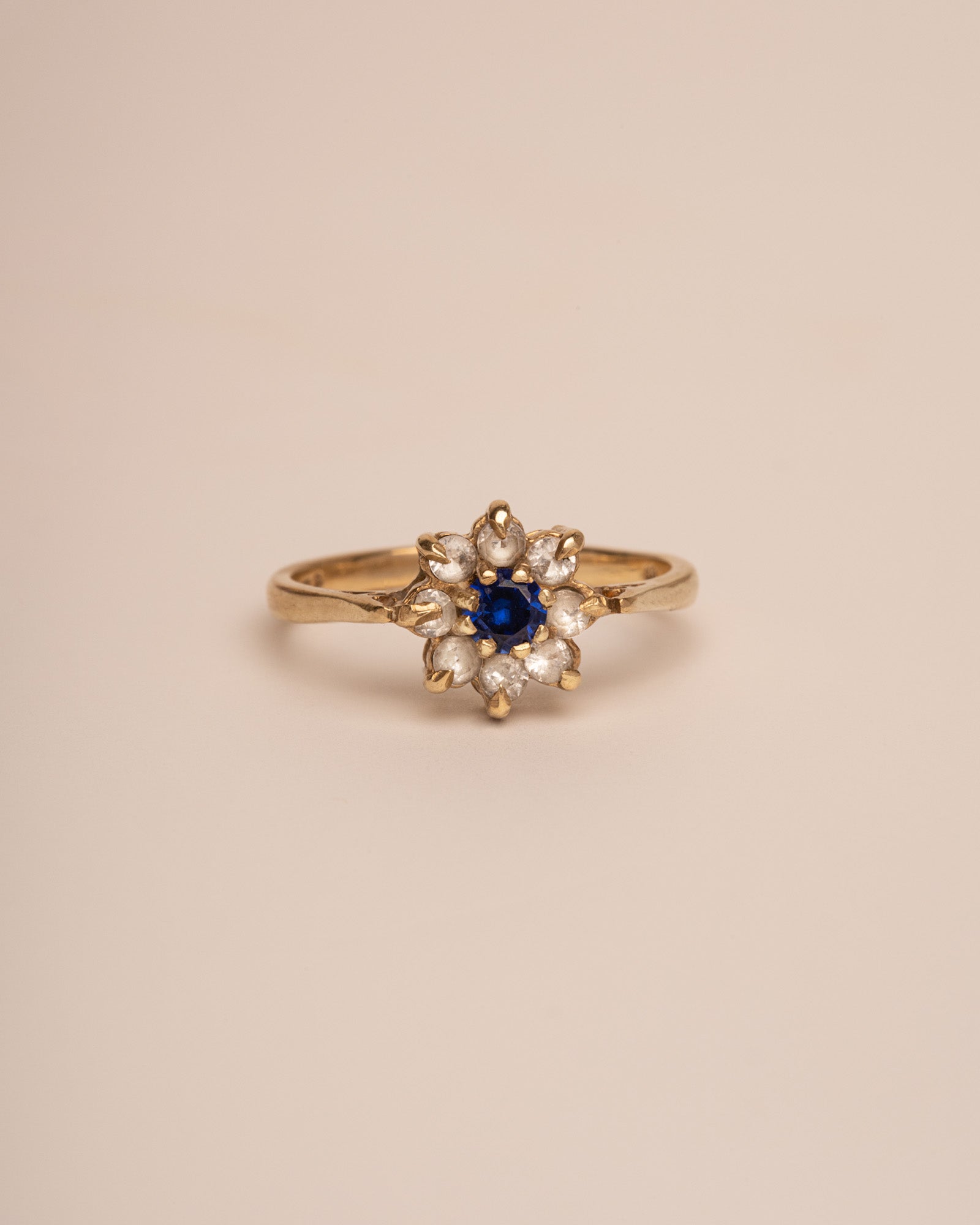 Image of Augusta 9ct Gold Sapphire Cluster Ring