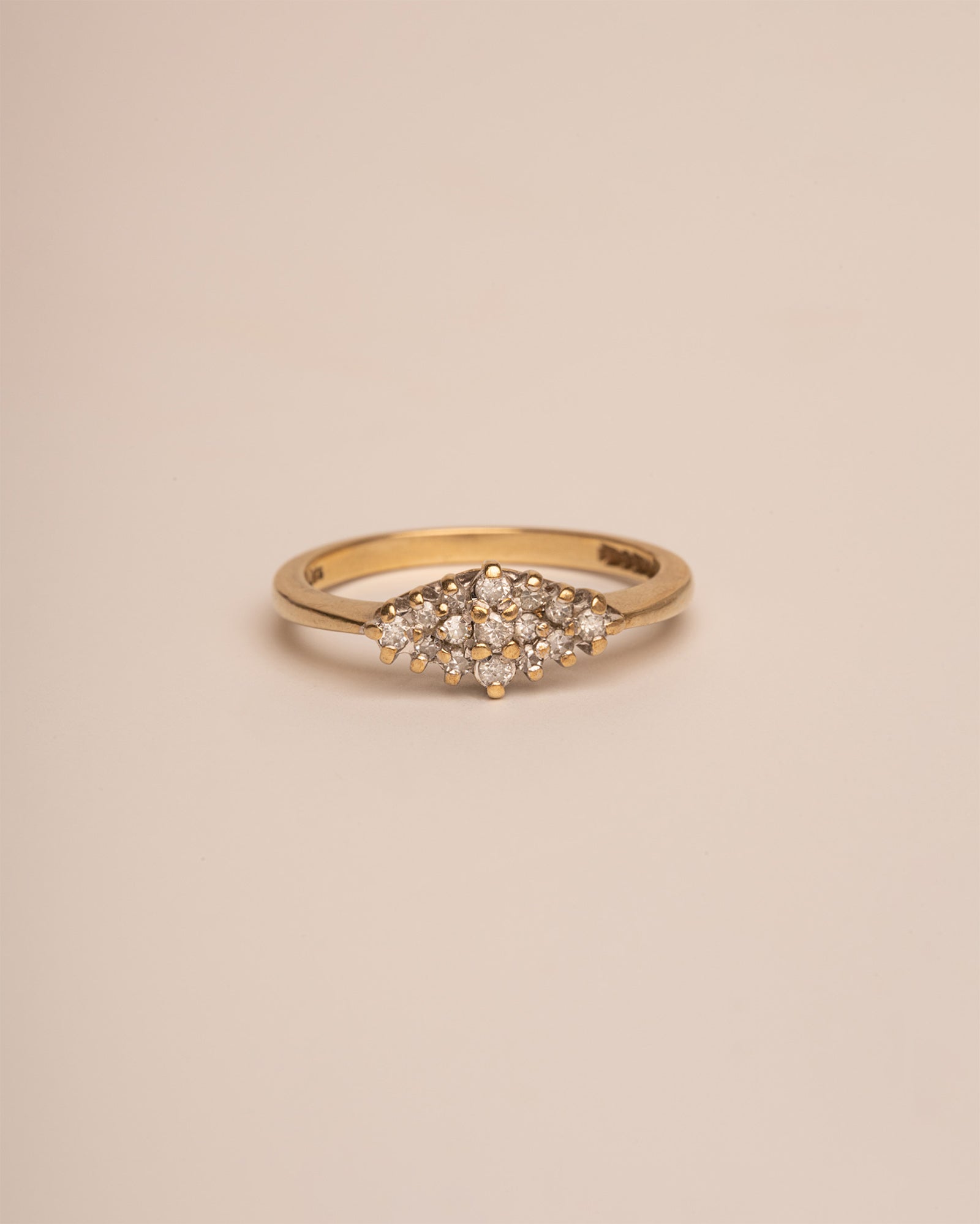 Image of Dulce 9ct Gold Diamond Cluster Ring