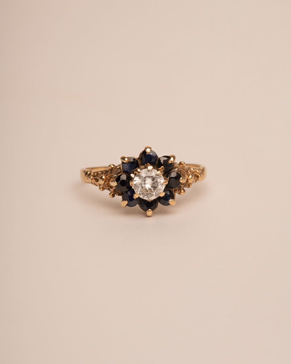 Prudence 9ct Gold Sapphire Cluster Ring