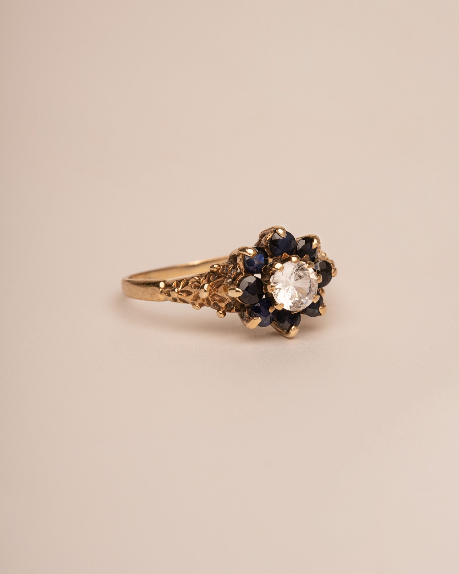 Prudence 9ct Gold Sapphire Cluster Ring