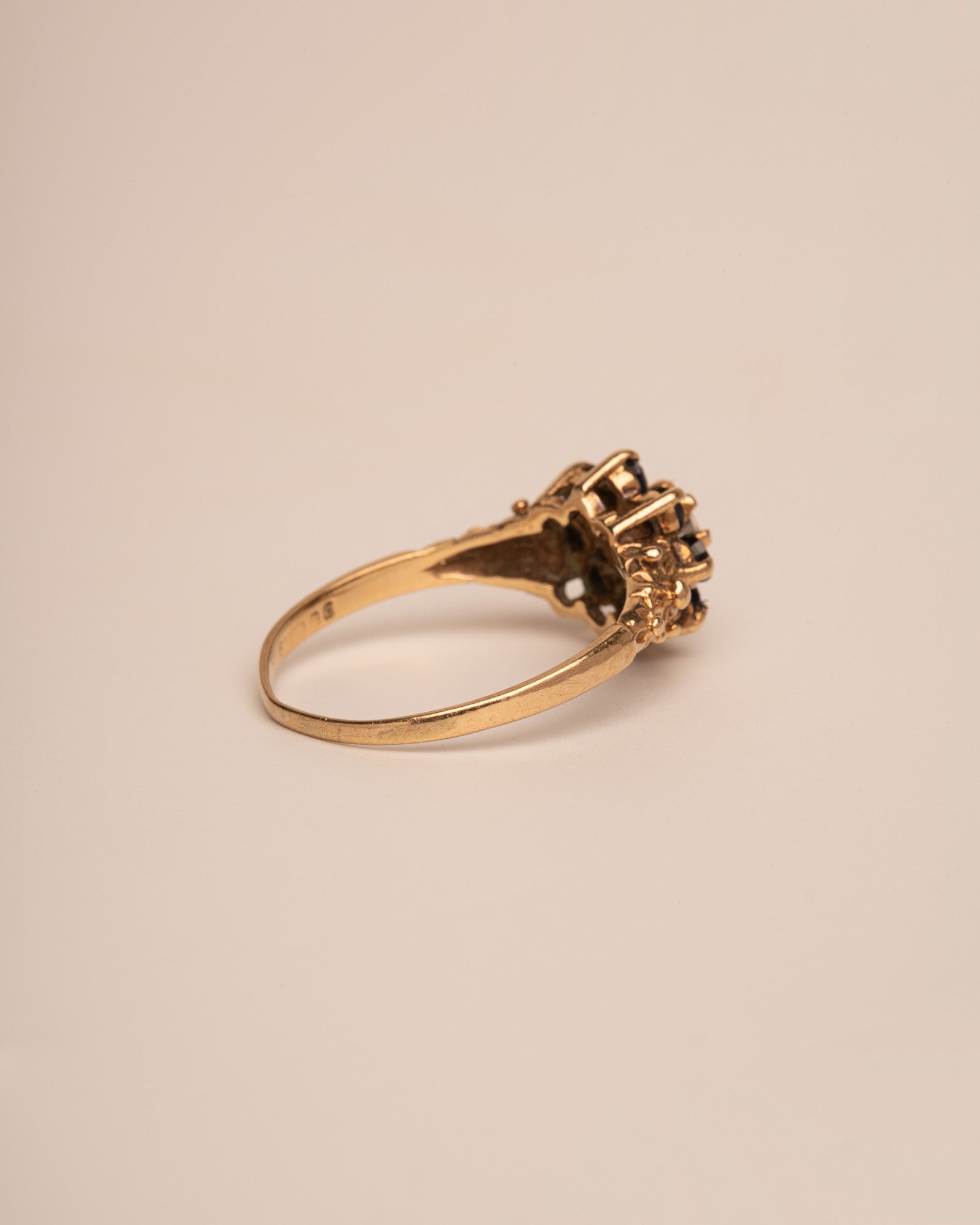 Prudence 9ct Gold Sapphire Cluster Ring