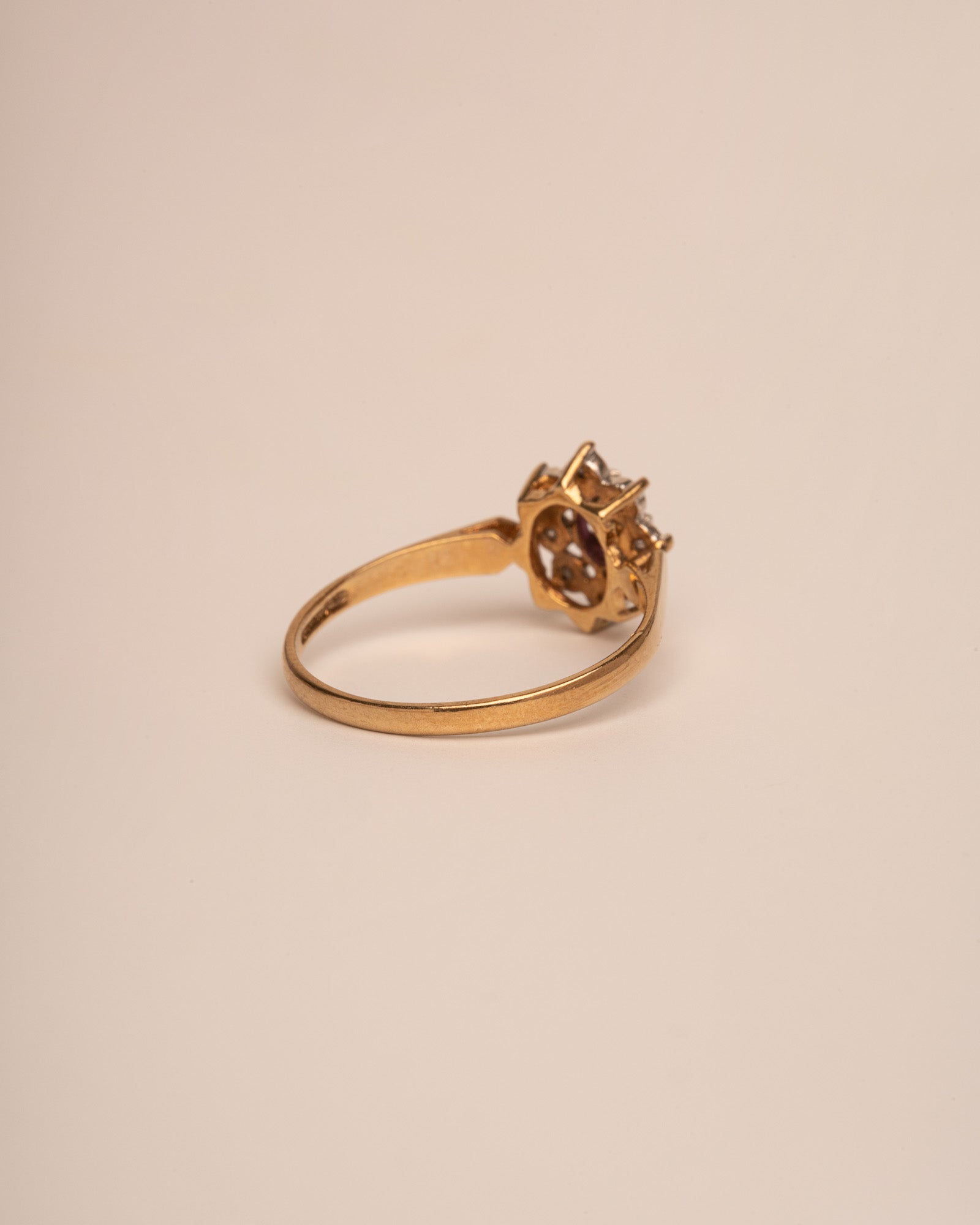Lilibet 9ct Gold Ruby & Diamond Cluster Ring