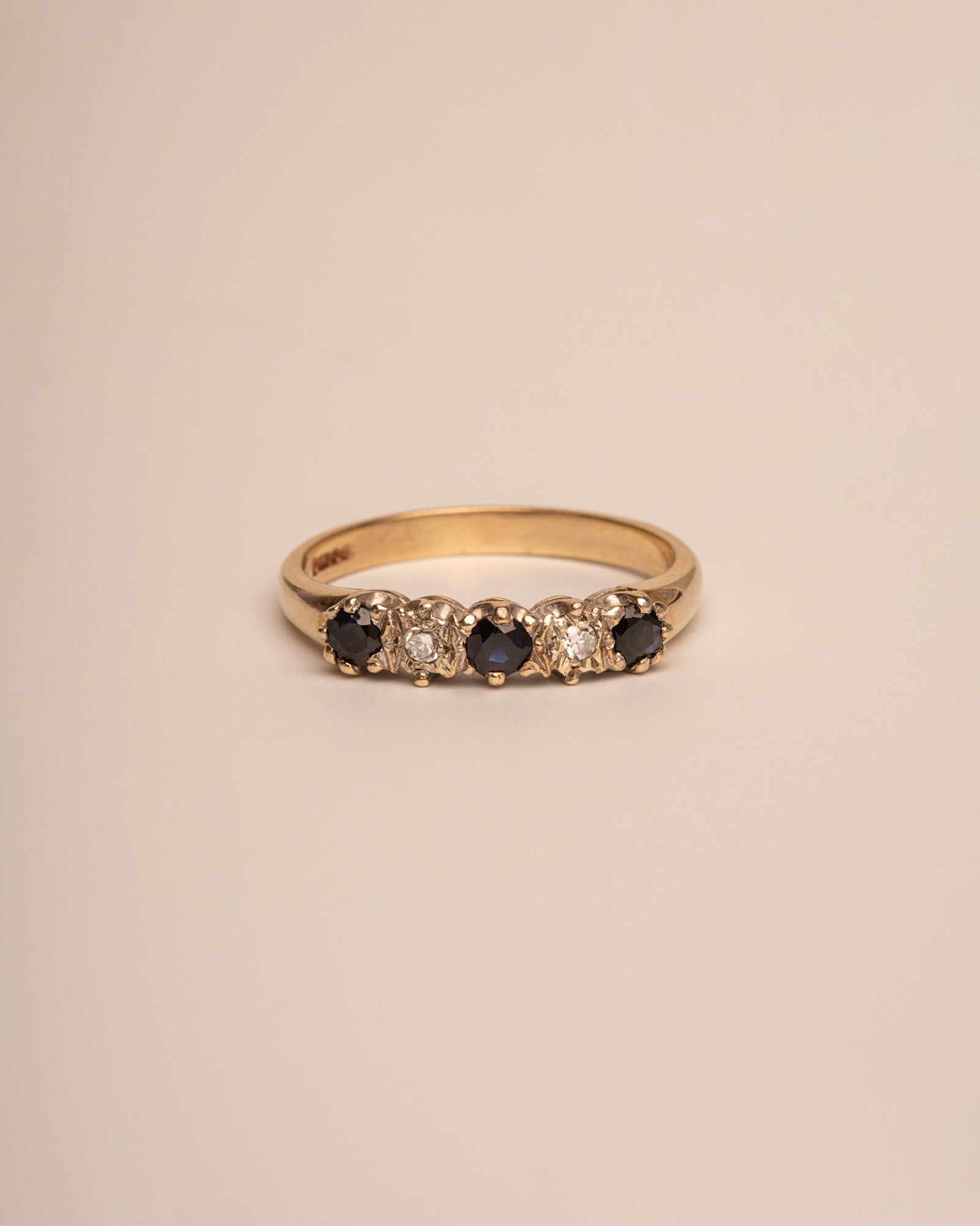 Image of Francine 9ct Gold Sapphire & Diamond Ring