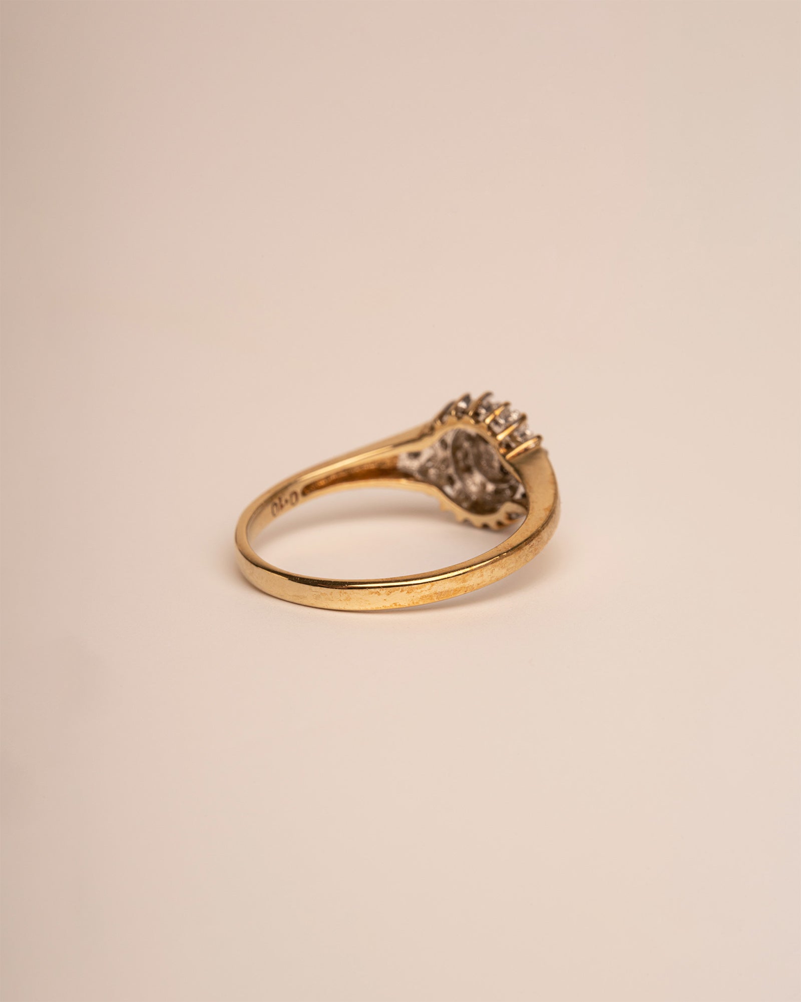 June 9ct Gold Diamond Cluster Ring