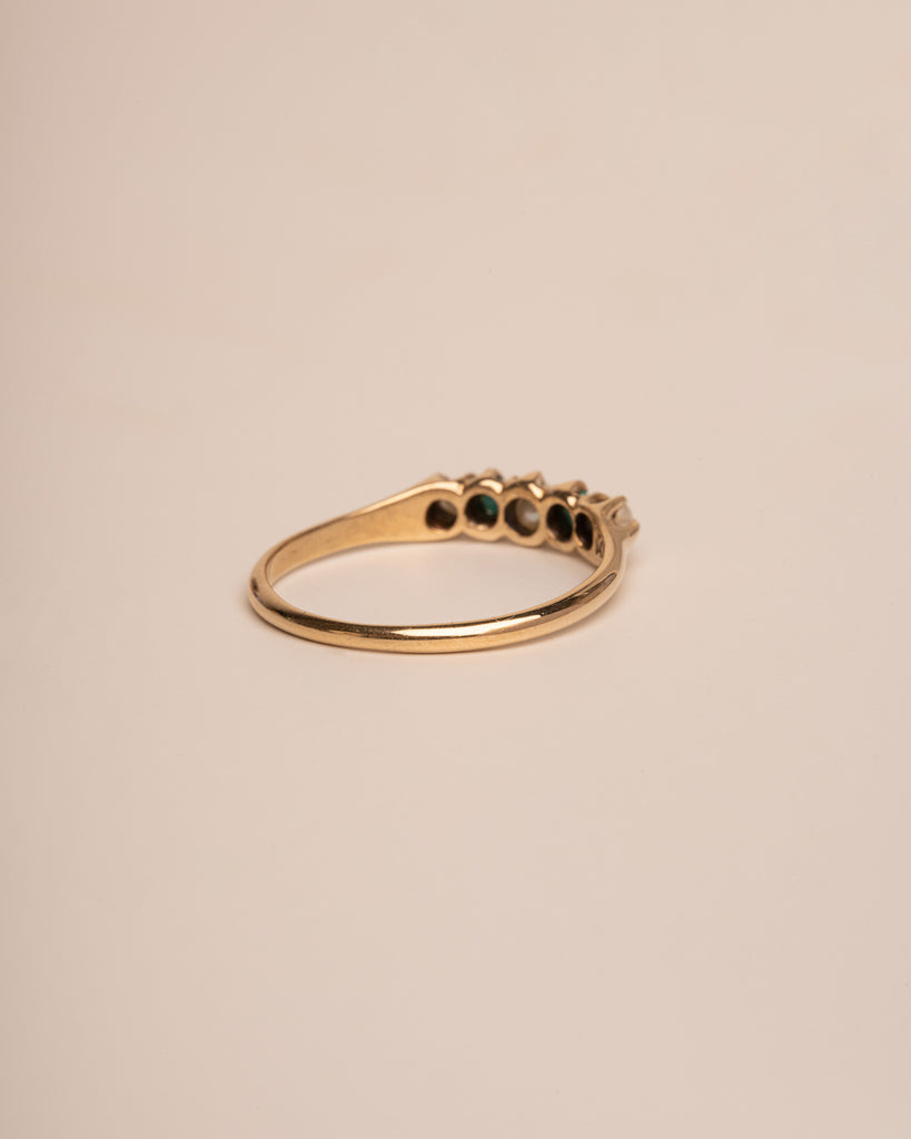 Doris 14ct Gold Turquoise & Pearl Ring