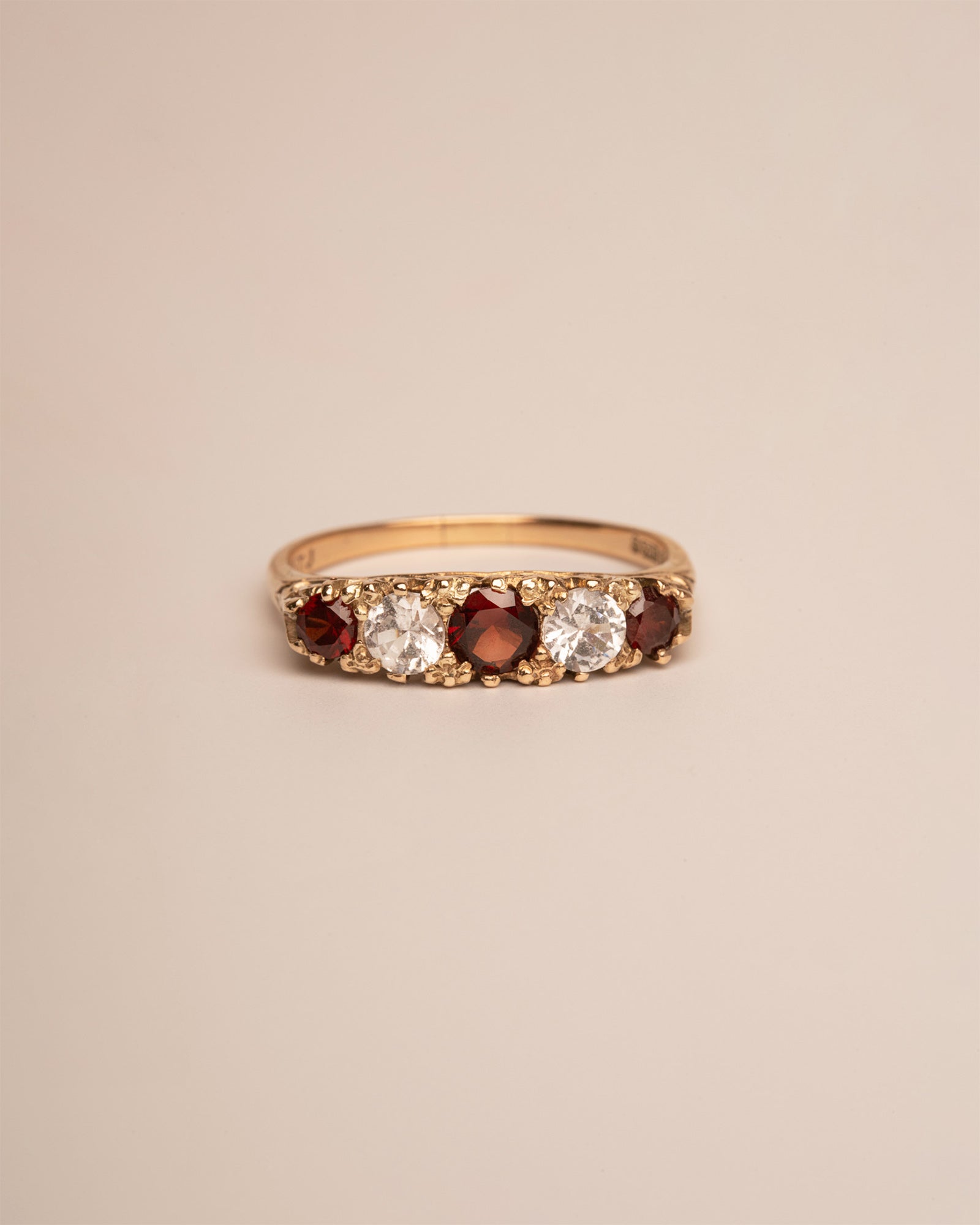 Image of Ernestine 9ct Gold Garnet Ring