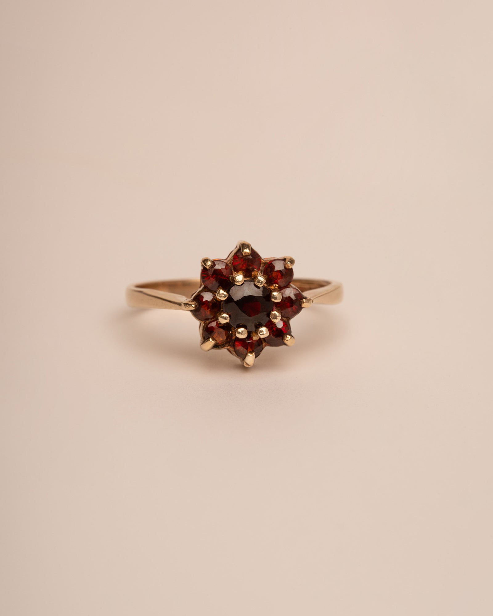 Image of Liza 9ct Gold Garnet Cluster Ring