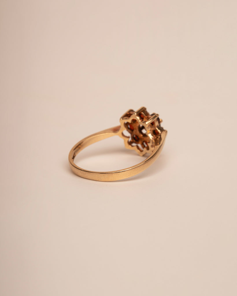 Liza 9ct Gold Garnet Cluster Ring