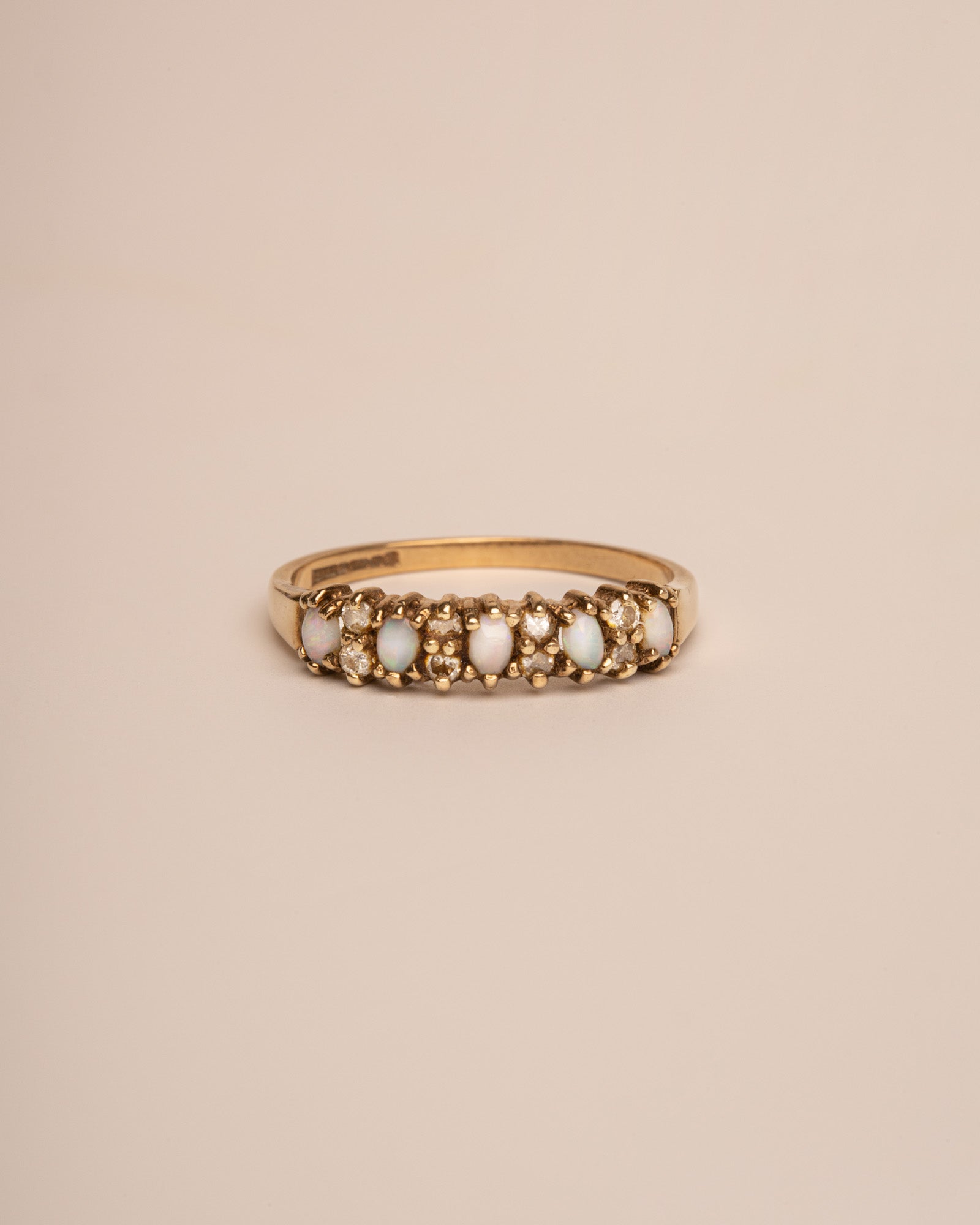 Image of Iris 9ct Gold Opal & Diamond Ring
