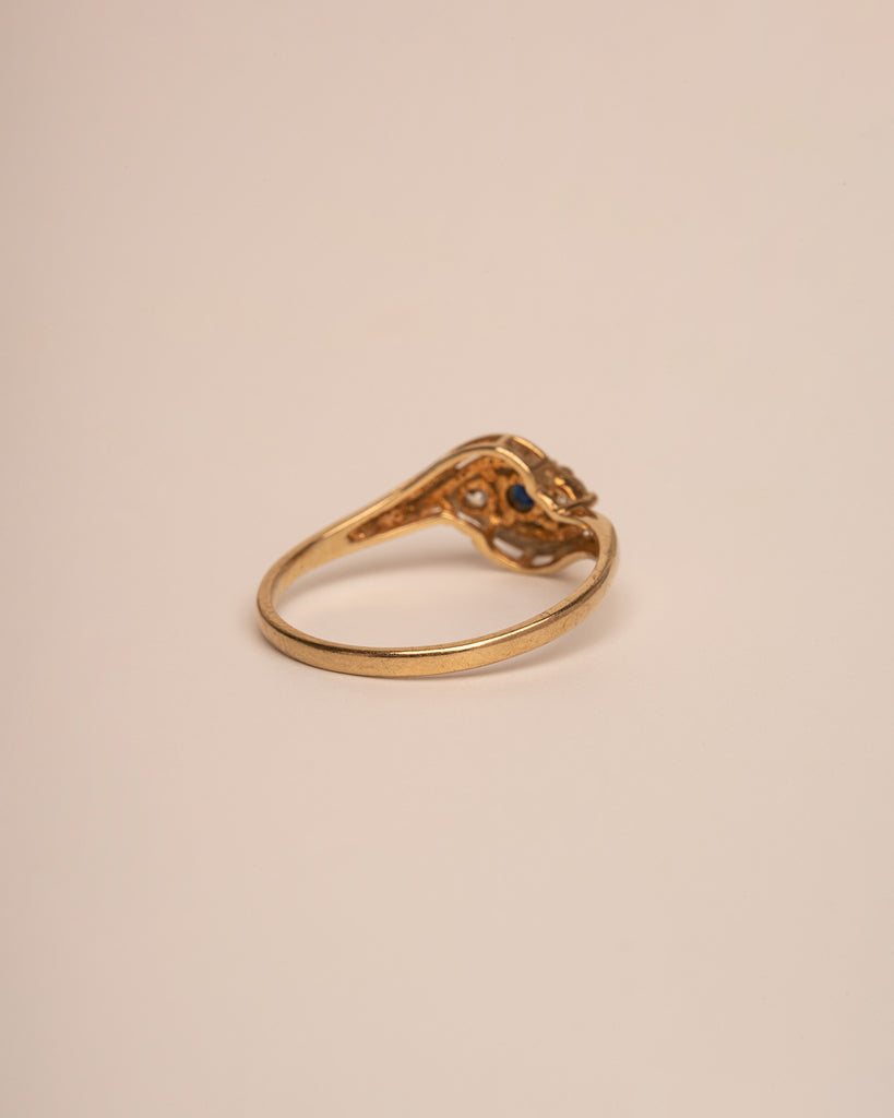 Jean 9ct Gold Sapphire Crossover Ring