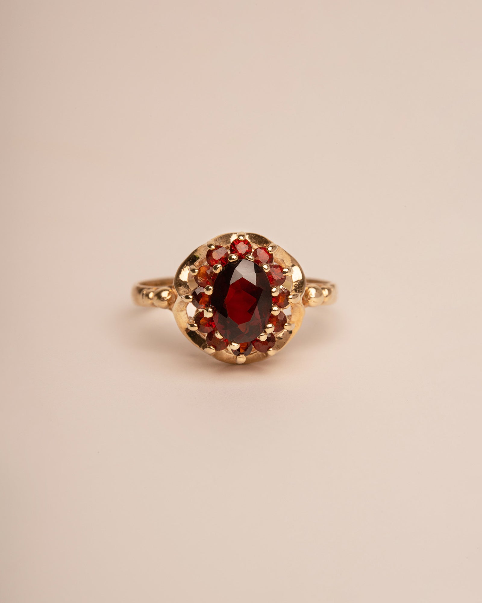 Image of Rosemary 9ct Gold Garnet Cluster Ring