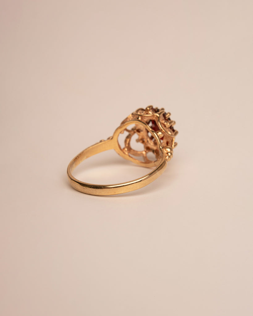 Rosemary 9ct Gold Garnet Cluster Ring