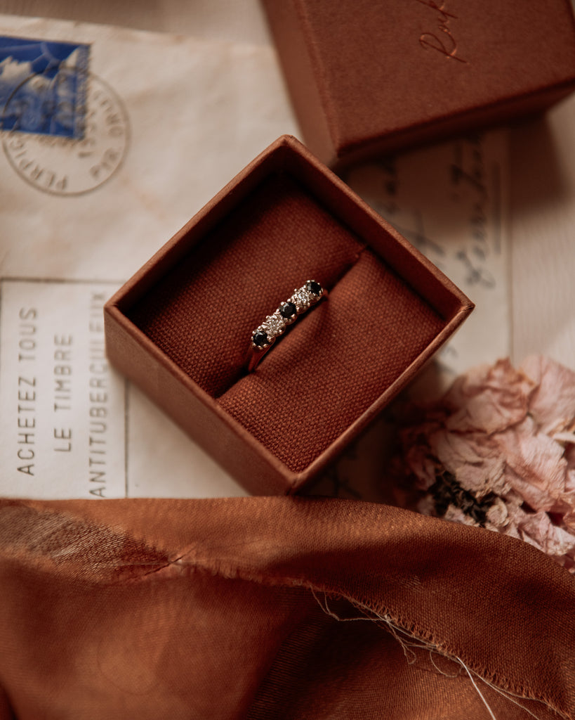 Francine 9ct Gold Sapphire & Diamond Ring