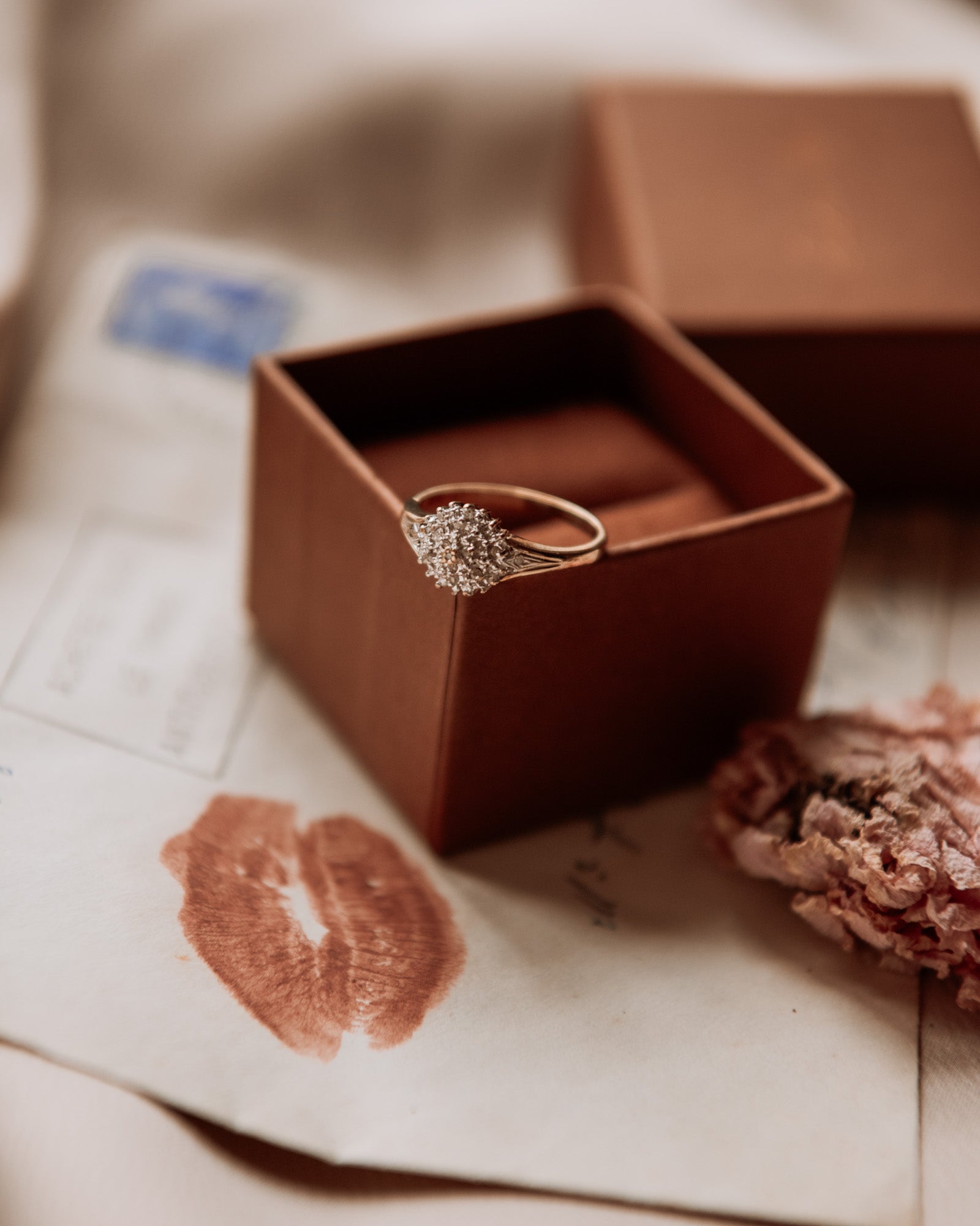 June 9ct Gold Diamond Cluster Ring