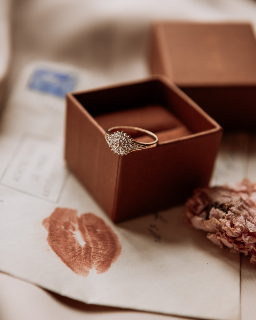 June 9ct Gold Diamond Cluster Ring