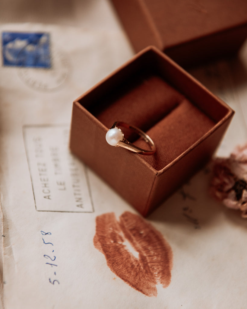 Adelaide 9ct Gold Pearl Solitaire Ring