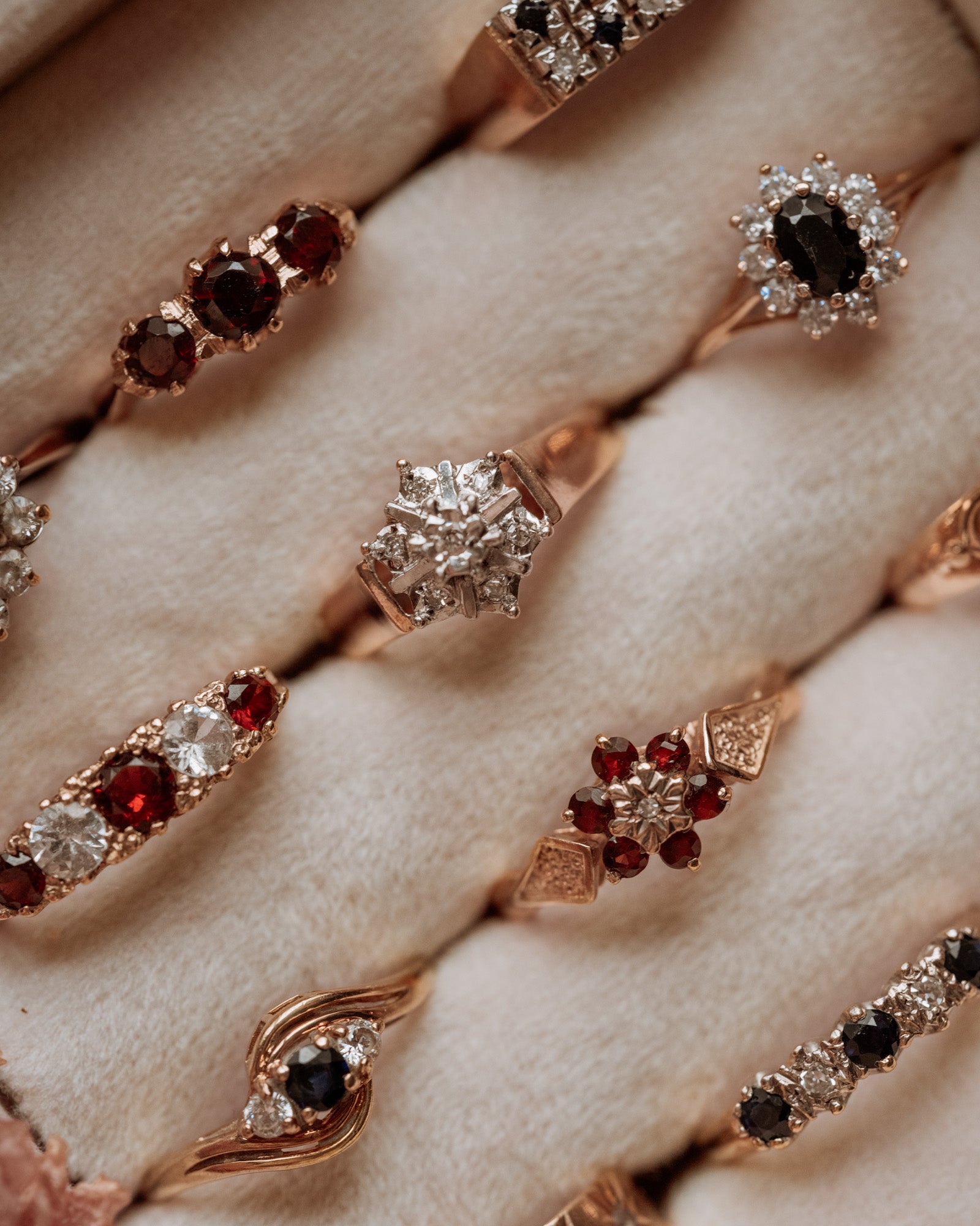 Ernestine 9ct Gold Garnet Ring