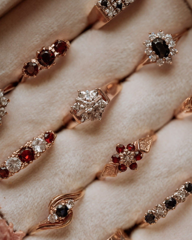 Ernestine 9ct Gold Garnet Ring