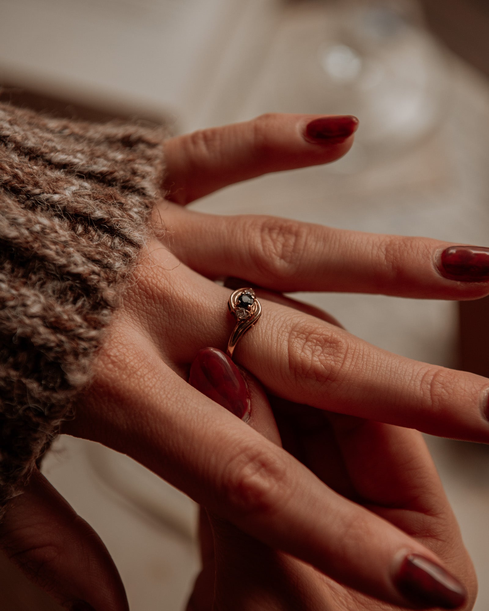 Jean 9ct Gold Sapphire Crossover Ring