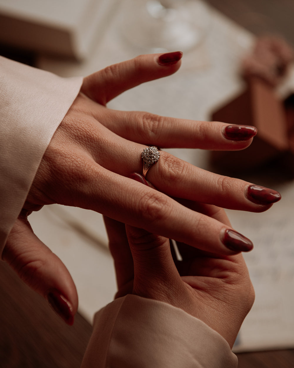 June 9ct Gold Diamond Cluster Ring