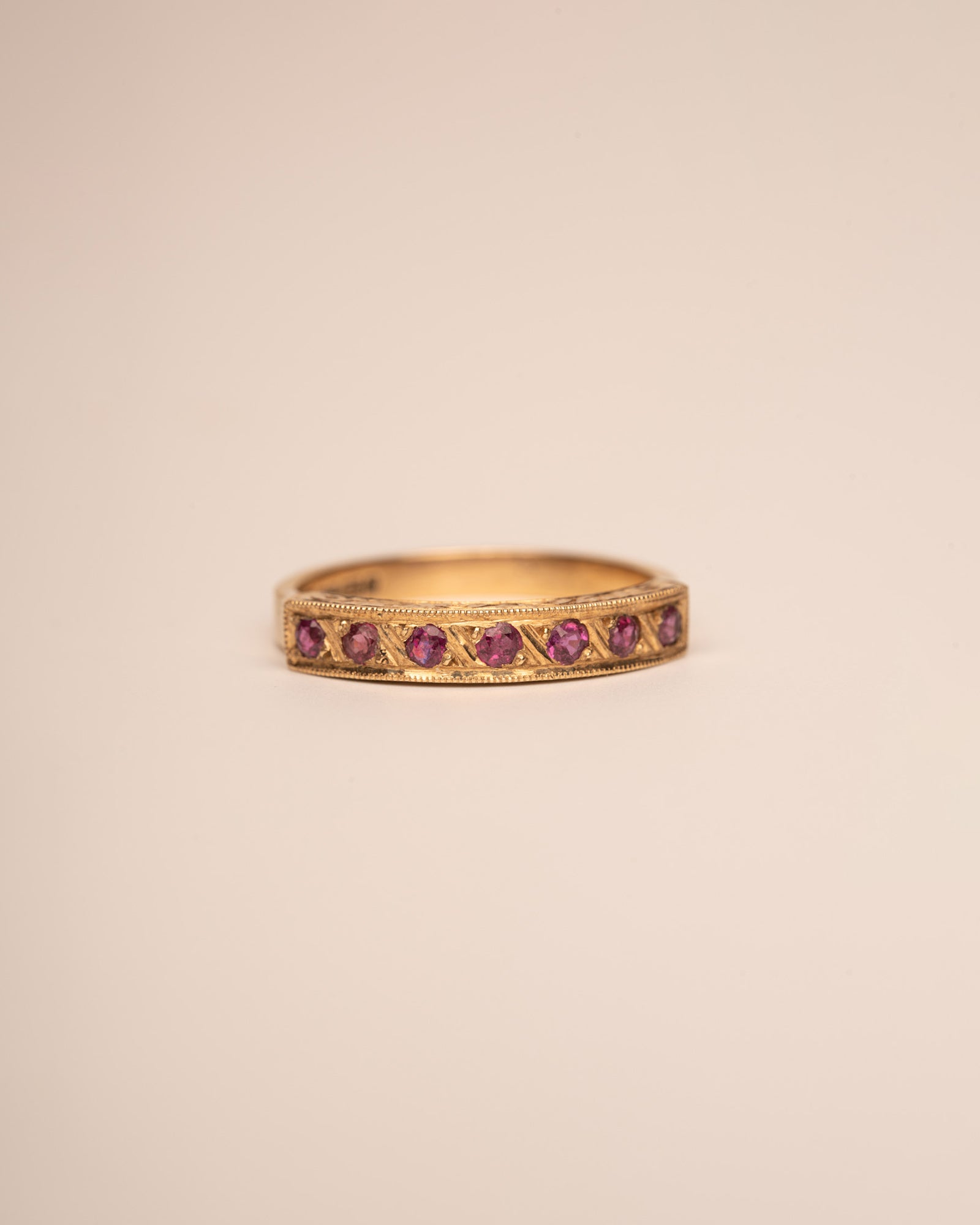 Image of Mamie 9ct Gold Ruby Half Eternity Ring