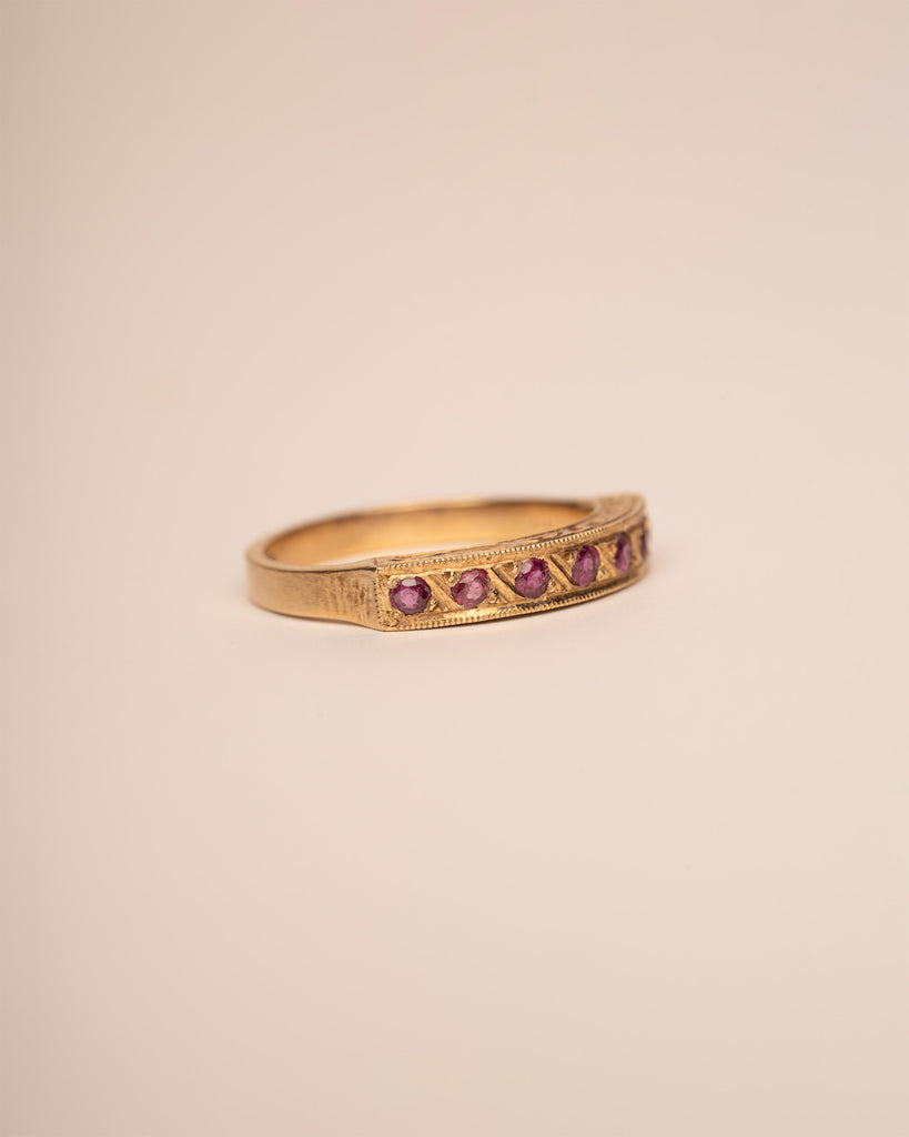Mamie 9ct Gold Ruby Half Eternity Ring