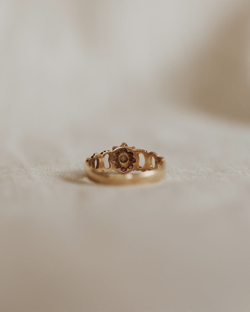 Dorothy 9ct Gold Opal & Ruby Ring