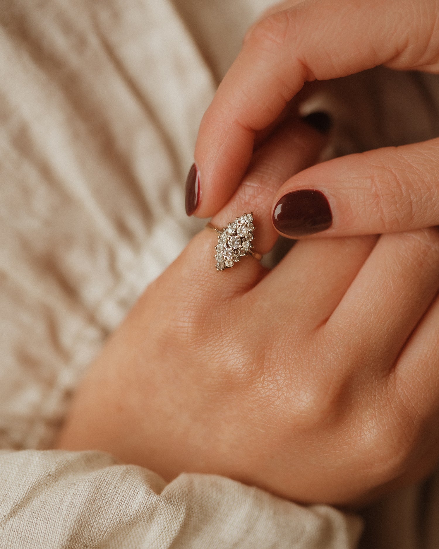 Image of Esther 1975 9ct Gold CZ Ring