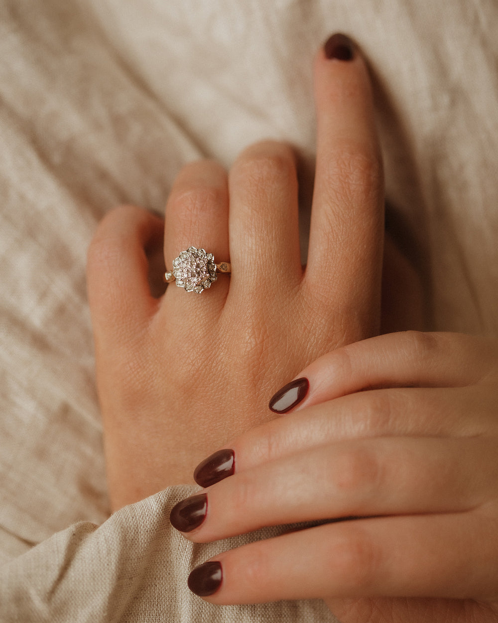 Phoebe 9ct Gold Diamond Cluster Ring