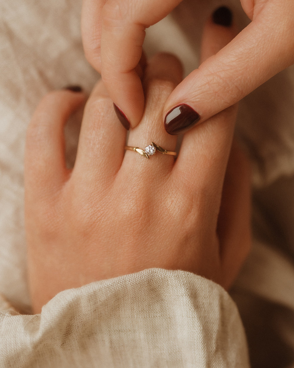 Celia 9ct Gold Vintage CZ Ring