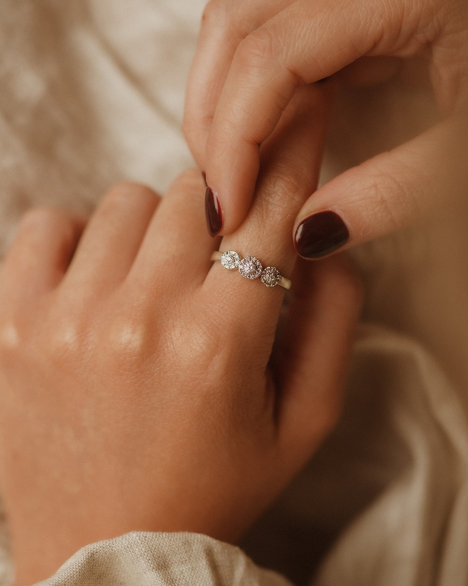 Marion 9ct White Gold Vintage Diamond Ring