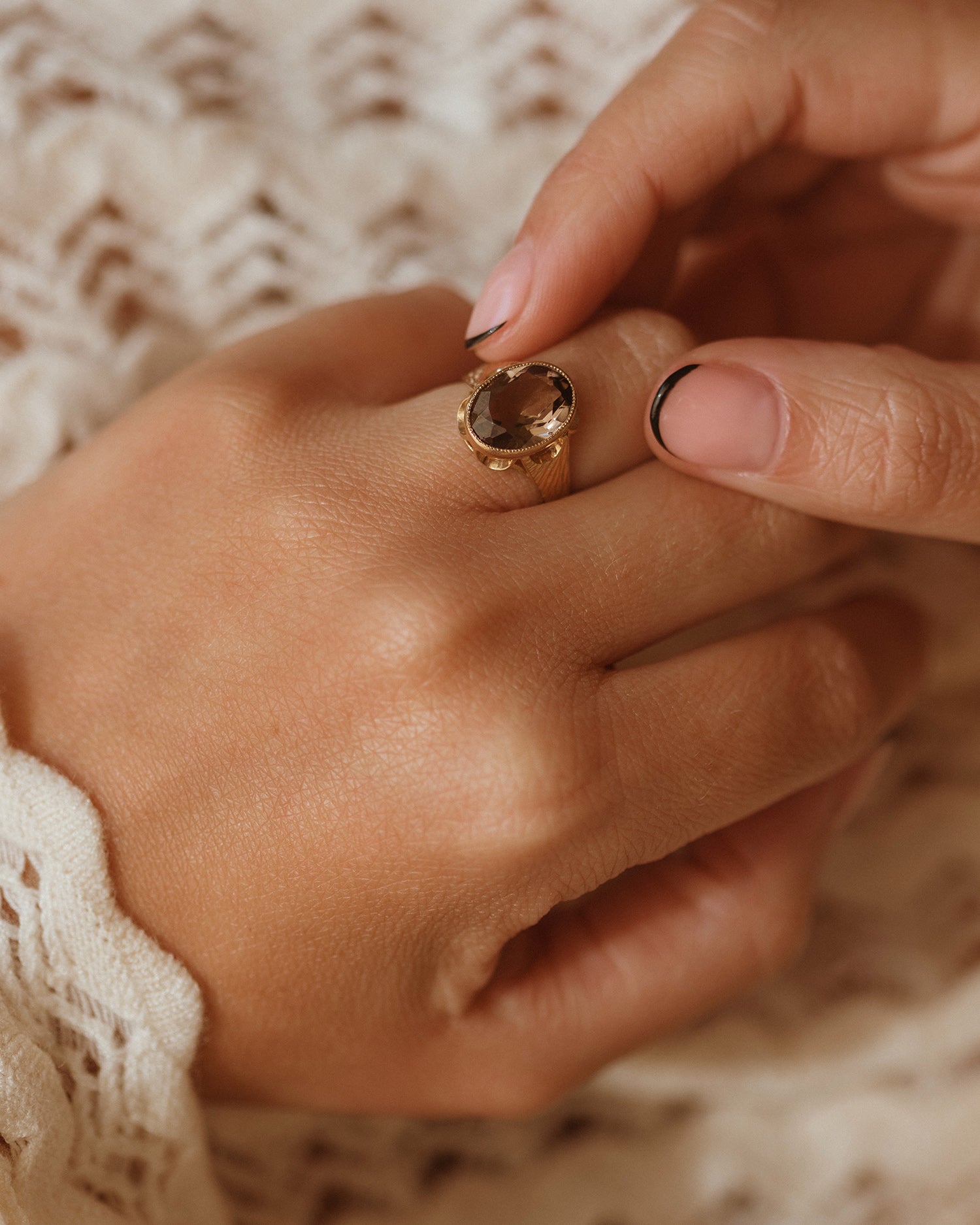 Joana 9ct Gold Smoky Quartz Ring
