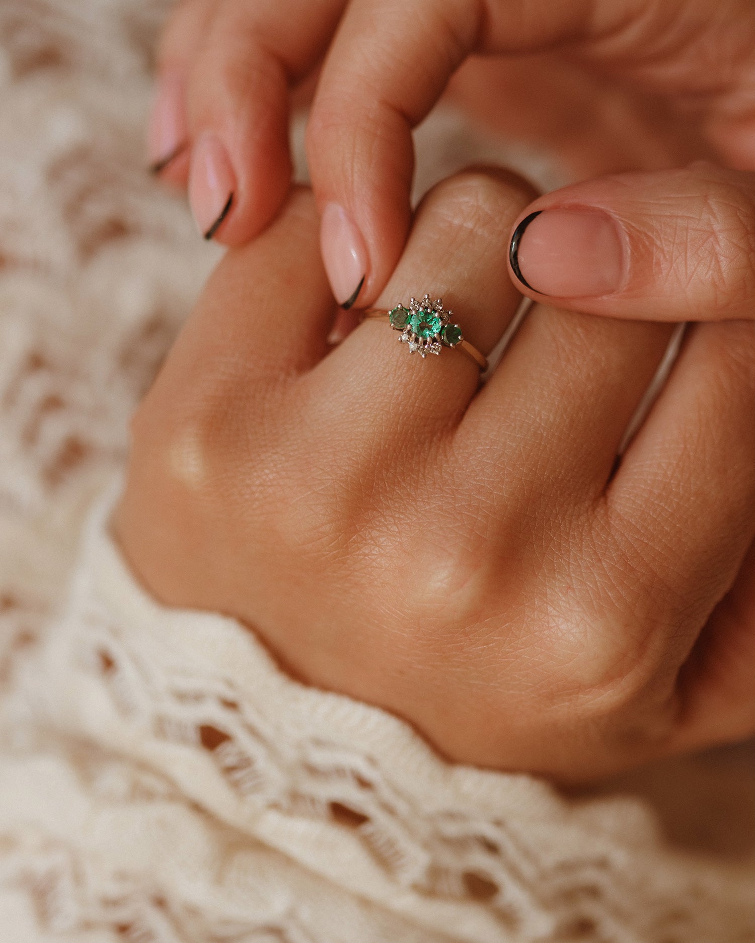 Image of Janis 9ct Gold Emerald Ring