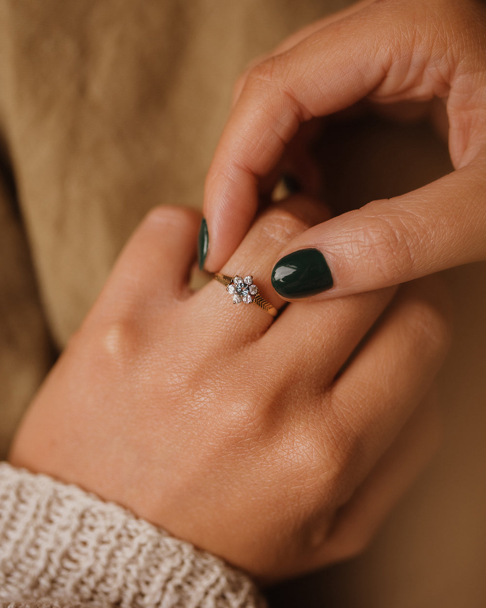 Lydia 1989 9ct Gold Aquamarine Ring