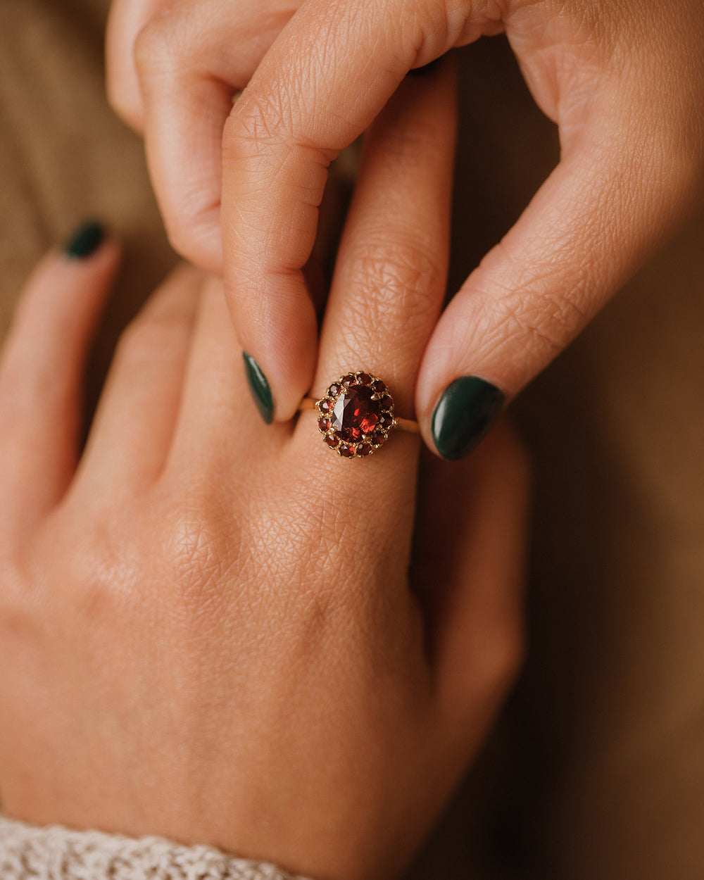 Genevieve 1989 9ct Gold Garnet Ring