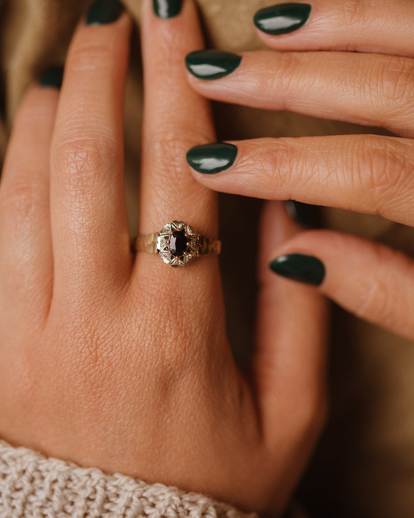 Nell Vintage 9ct Gold Sapphire & Diamond Ring