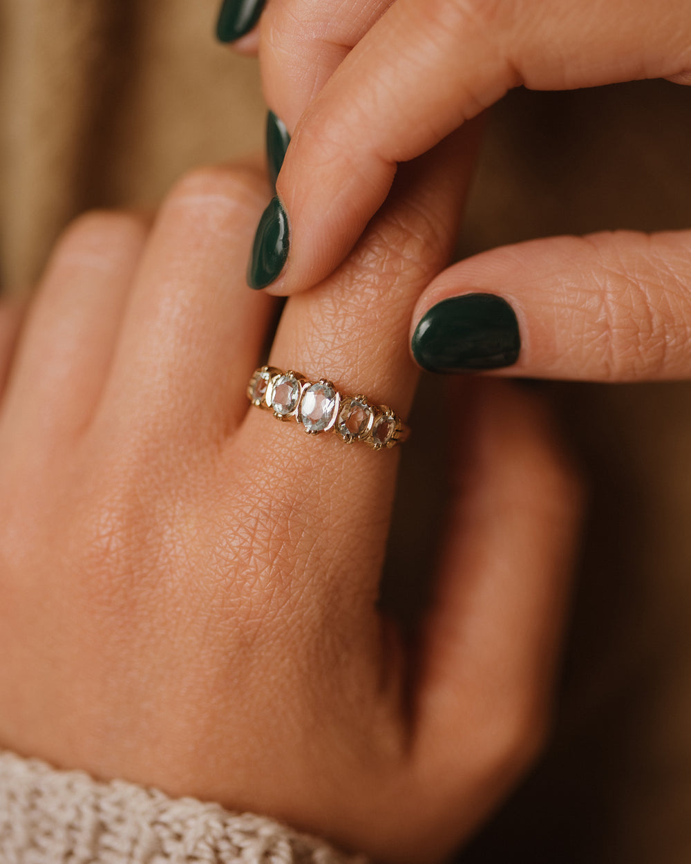 Betty Vintage 9ct Gold Aquamarine Ring
