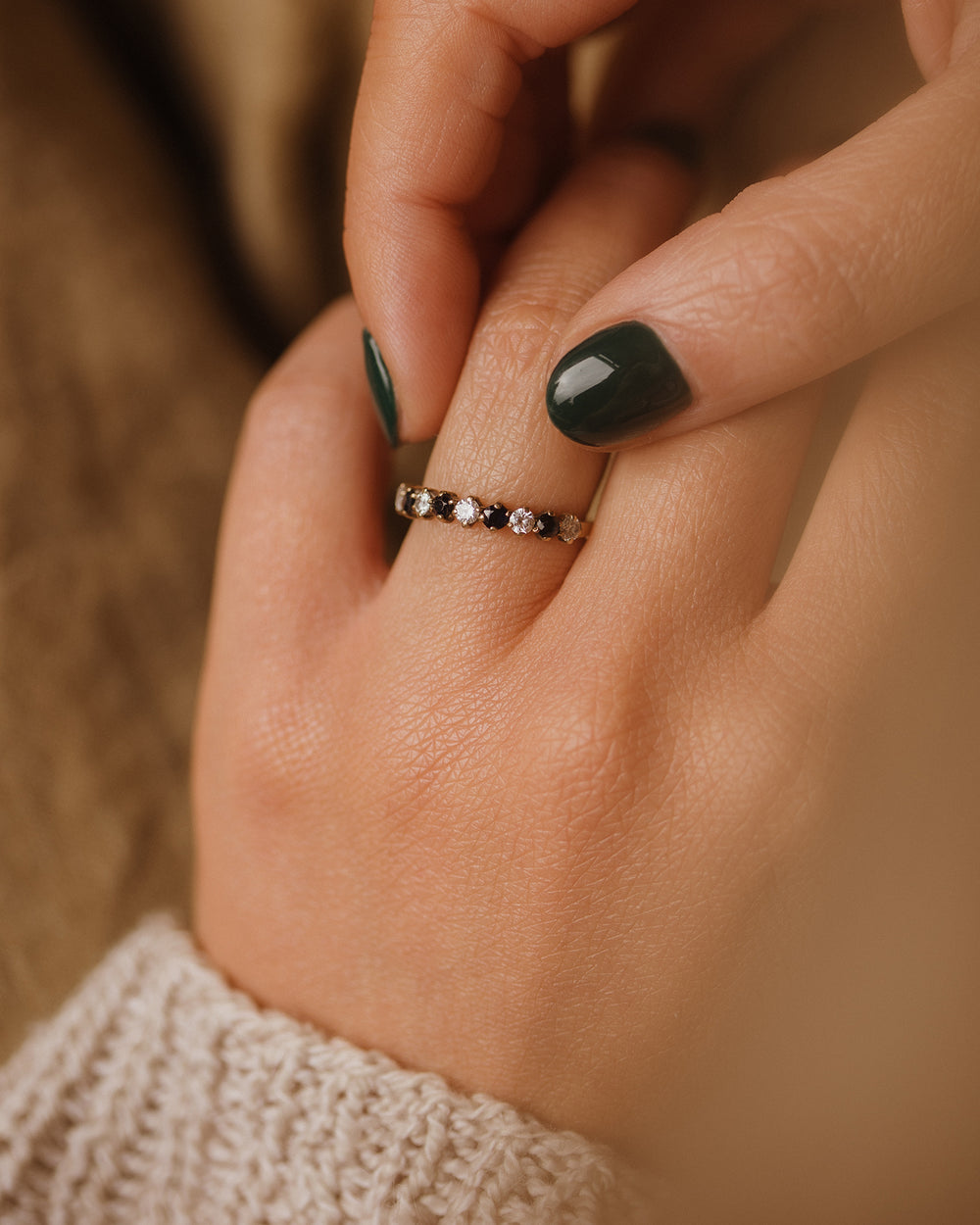 Elizabeth 1983 9ct Gold Sapphire Half Eternity Ring