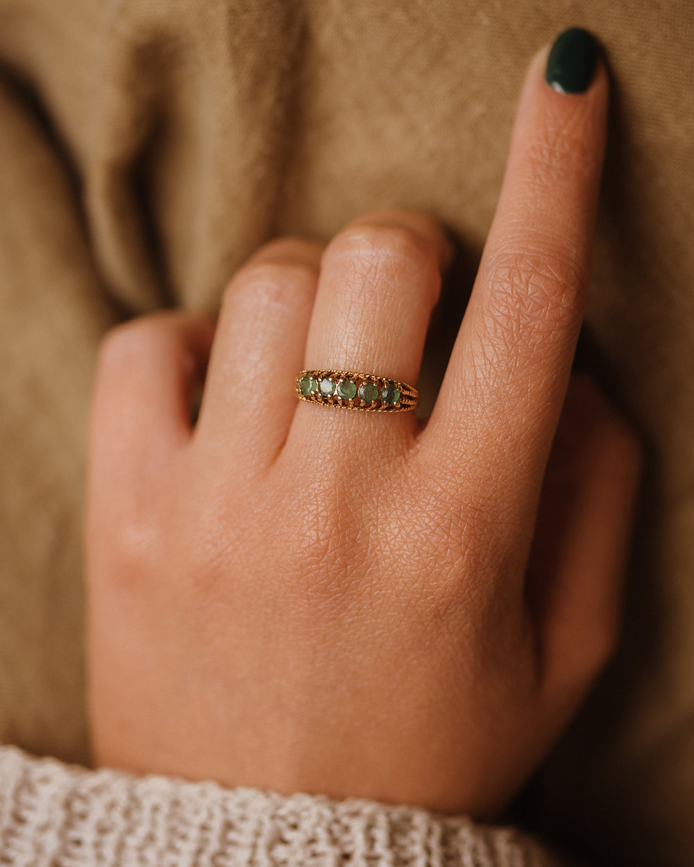 Minnie 1982 9ct Gold Emerald Ring