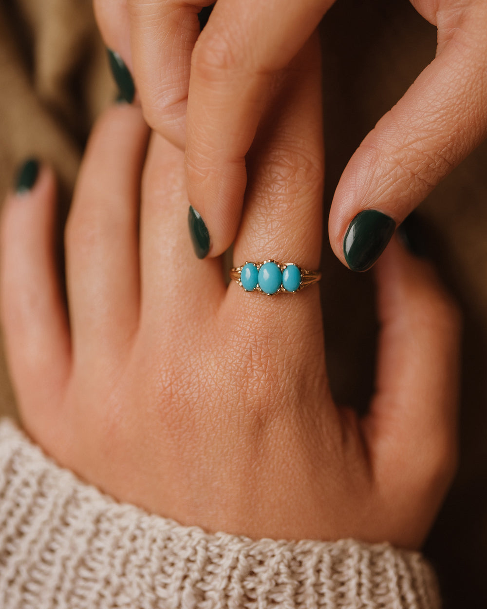 Jean Vintage 9ct Gold Turquoise Ring