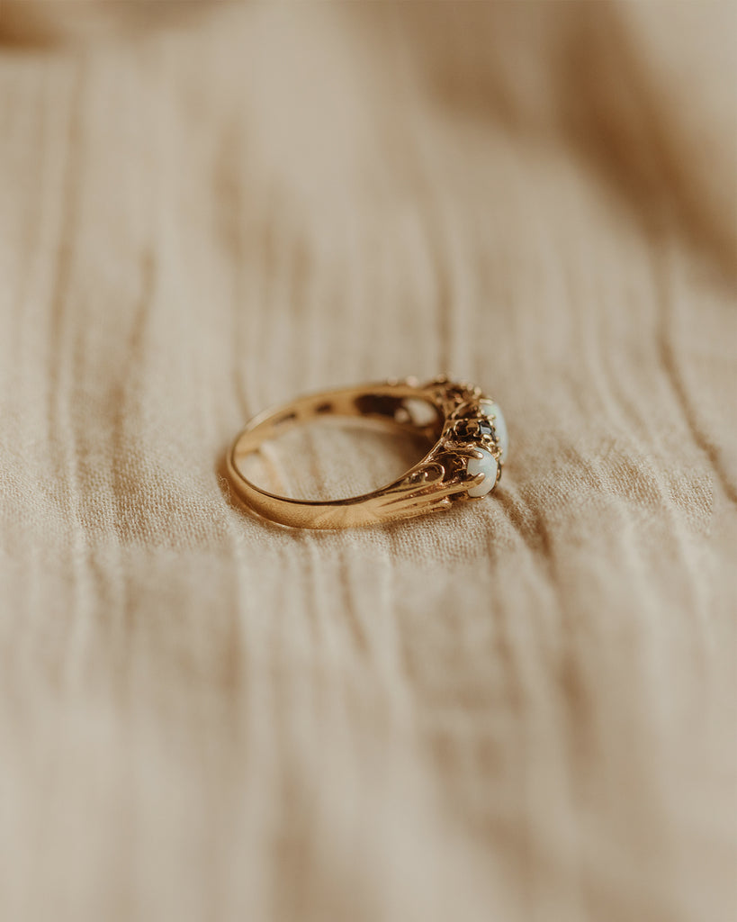 Evelyn 9ct Gold Opal & Sapphire Ring