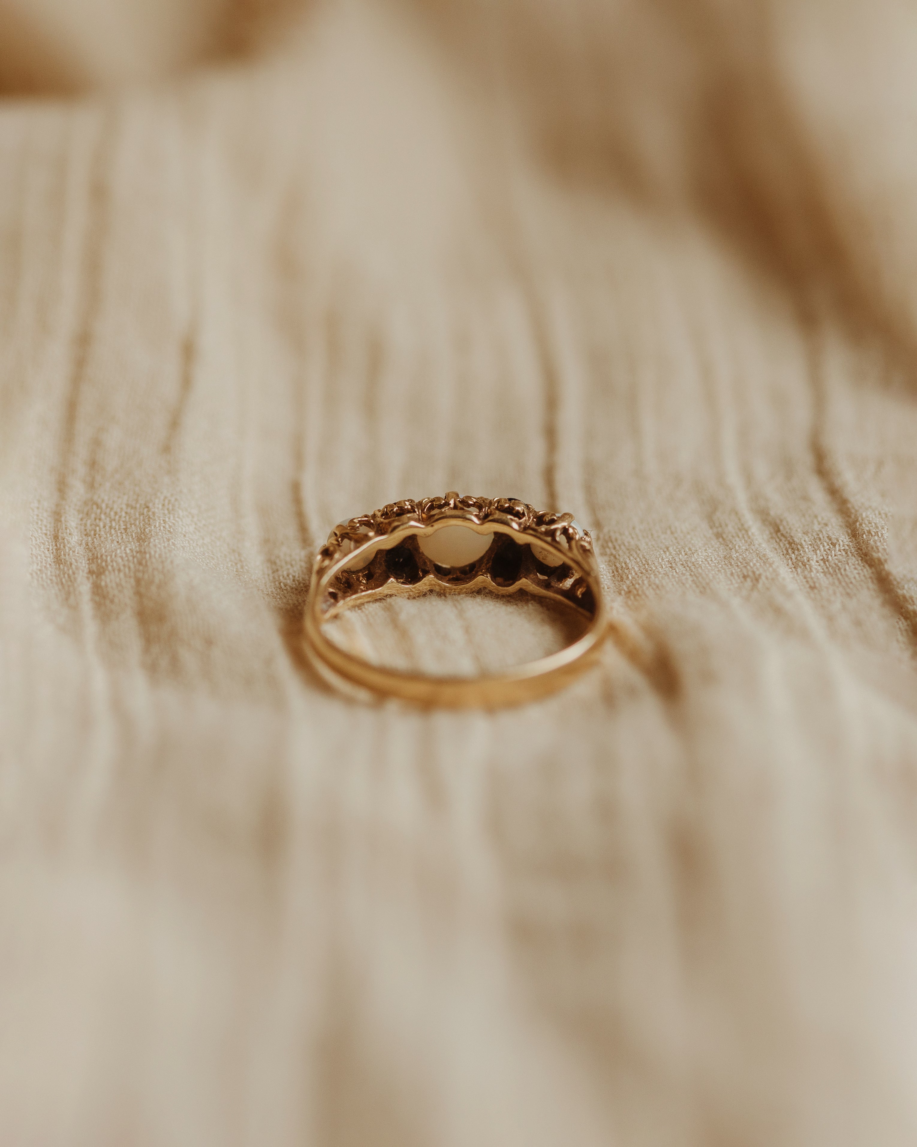 Evelyn 9ct Gold Opal & Sapphire Ring