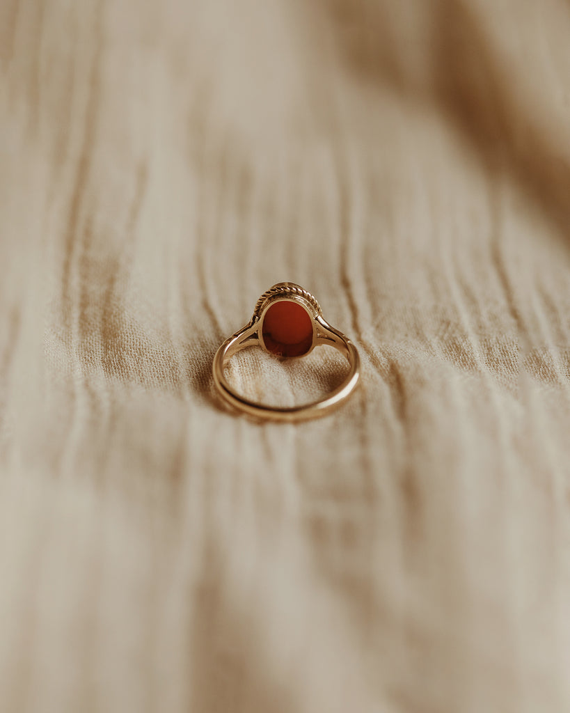 Beryl 9ct Gold Coral Ring