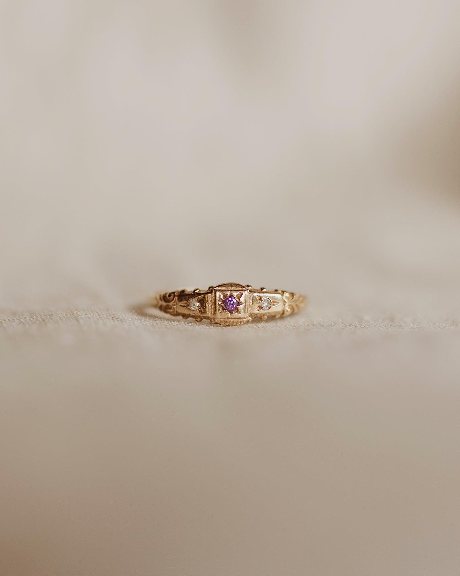 Image of Hazel 9ct Gold Amethyst Ring