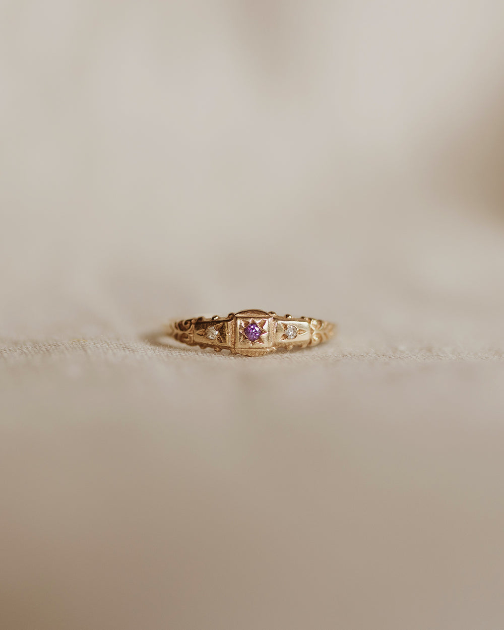 Hazel 9ct Gold Amethyst Ring