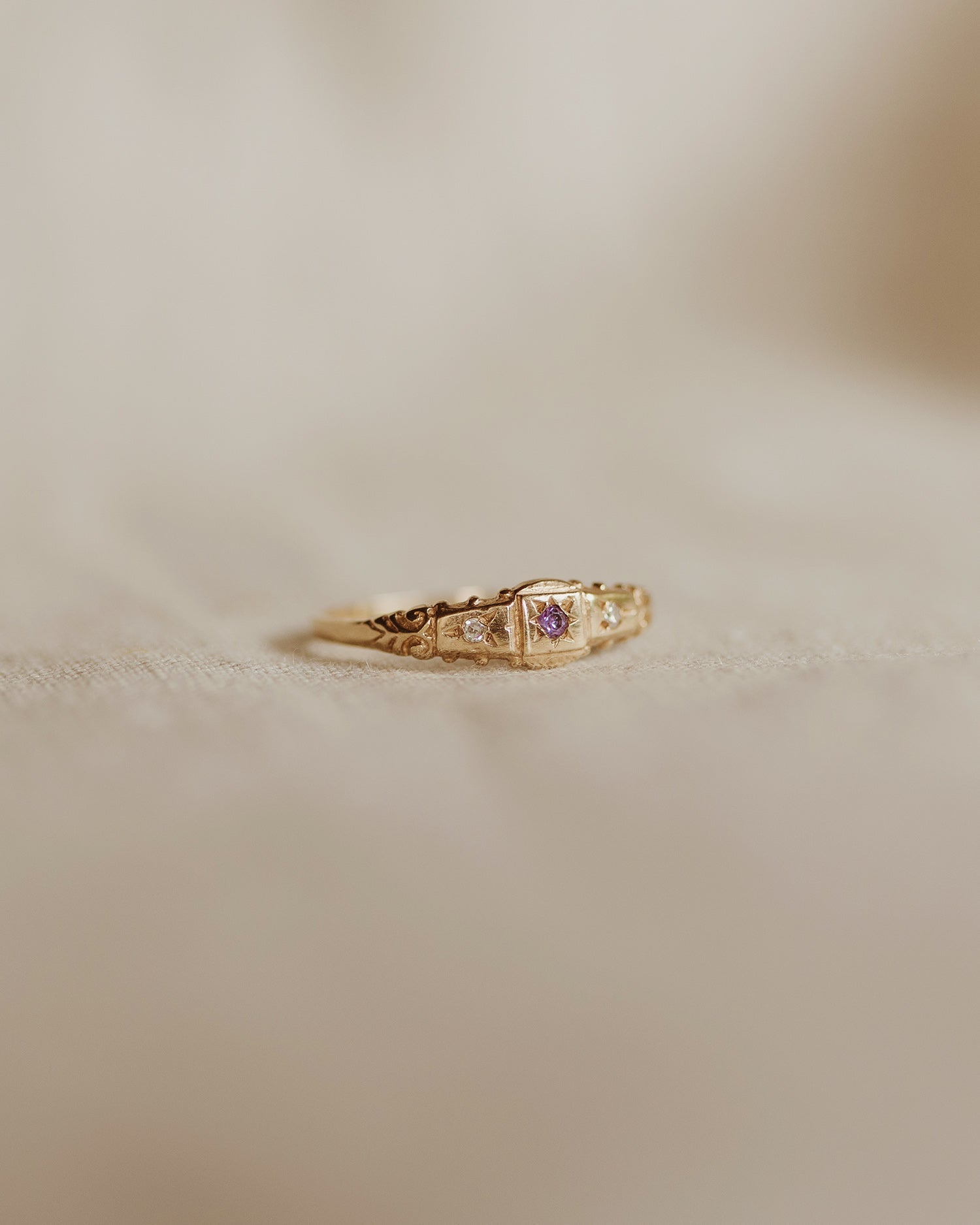 Hazel 9ct Gold Amethyst Ring