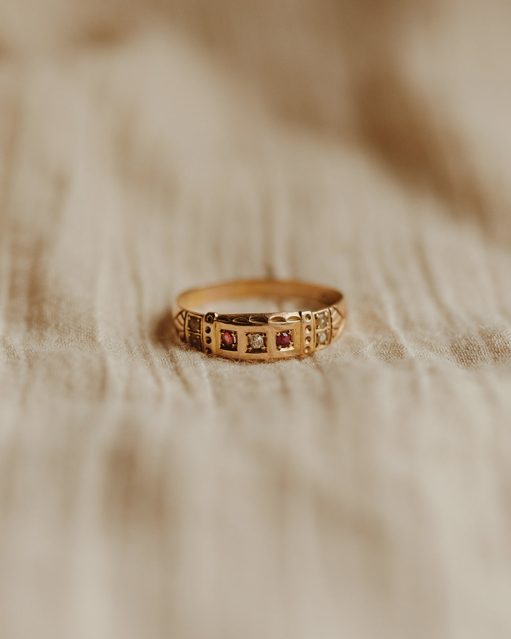 Rosemary 15ct Gold Ruby & Diamond Ring