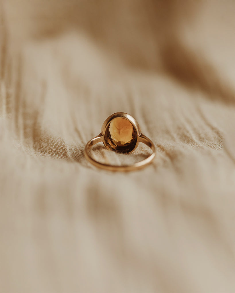 Rena 1968 9ct Gold Citrine Ring